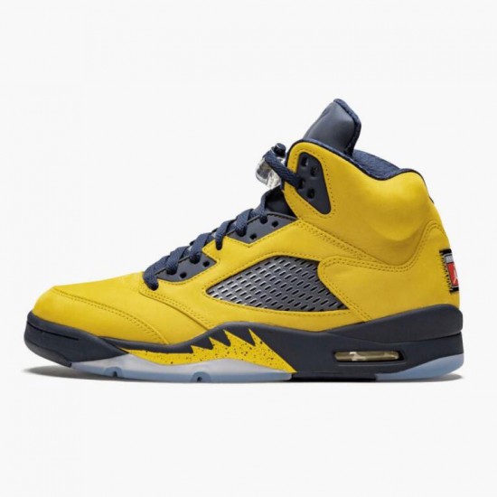 Jordan 5 Retro Michigan 2019 AmarilloCollege Navy Amarillo/College Navy-Amarillo CQ9541-704