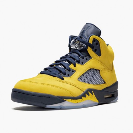 Jordan 5 Retro Michigan 2019 AmarilloCollege Navy Amarillo/College Navy-Amarillo CQ9541-704