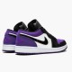 Jordan 1 Low Court Purple 553558-125 Hvid/Sort-Court Lilla Sko