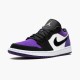 Jordan 1 Low Court Purple 553558-125 Hvid/Sort-Court Lilla Sko