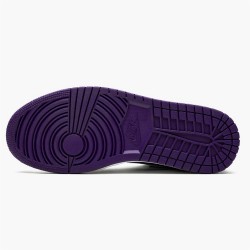 Jordan 1 Low Court Purple 553558-125 Hvid/Sort-Court Lilla Sko