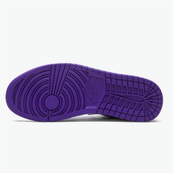 Jordan 1 Low Court Purple White 553558-500 Court Lilla/Sort-Hvid Sko