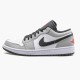 Jordan 1 Low Light Smoke Grey 553558-030 Light Smoke Grå/Gym Rød-Hvid Sko