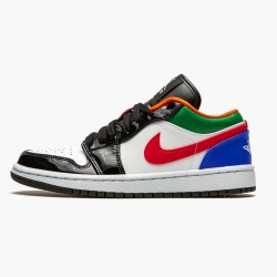 Jordan 1 Low Multi-Color Black Toe CZ4776-101 Hvid/Hyper Royal-University Rød-Hvid Sko