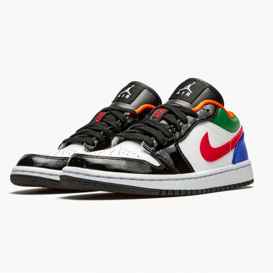 Jordan 1 Low Multi-Color Black Toe CZ4776-101 Hvid/Hyper Royal-University Rød-Hvid Sko