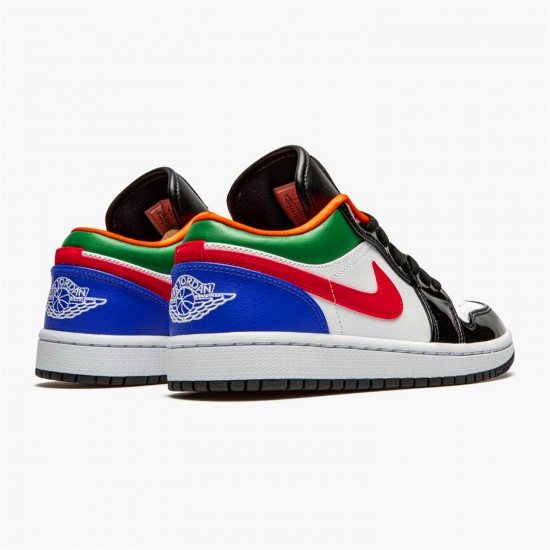 Jordan 1 Low Multi-Color Black Toe CZ4776-101 Hvid/Hyper Royal-University Rød-Hvid Sko