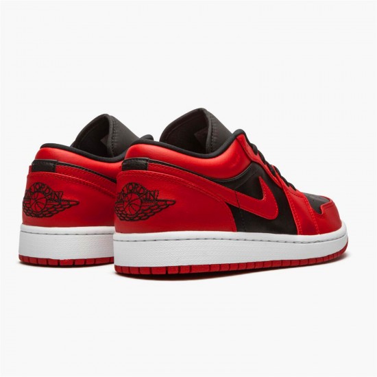 Jordan 1 Low Reverse Bred 553558-606 Gym Rød/Sort-Gym Rød-Hvid Sko