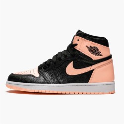 Jordan 1 Retro High Black Crimson Tint 555088-081 Sort/Crimson Tint-Hvid-Hyper Lyserød-Mystic Grøn Sko