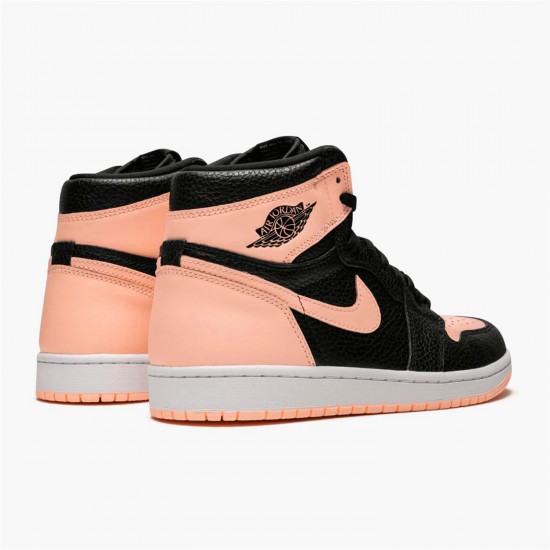 Jordan 1 Retro High Black Crimson Tint 555088-081 Sort/Crimson Tint-Hvid-Hyper Lyserød-Mystic Grøn Sko