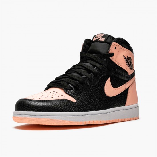 Jordan 1 Retro High Black Crimson Tint 555088-081 Sort/Crimson Tint-Hvid-Hyper Lyserød-Mystic Grøn Sko