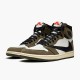 Jordan 1 Retro High Travis Scott CD4487-100 Sail/Sort-Dark Mocha-University Rød Sko