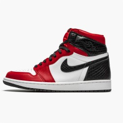 Jordan 1 Retro High Satin Snake Chicago CD0461-601 Gym Rød/Hvid-Sort Sko