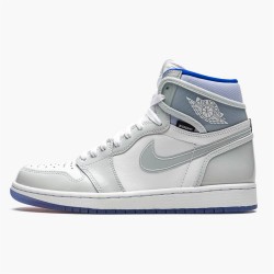 Jordan 1 Retro High Zoom White Racer Blue CK6637-104 Hvid/Racer Blå-Hvid Sko