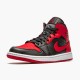 Jordan 1 Mid Banned (2020) 554724-074 Sort/University Rød-Sort-Whit Sko