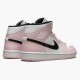 Jordan 1 Mid Barely Rose BQ6472-500 Light Violet/Sort-Hvid Sko