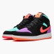 Jordan 1 Mid Multi-Color 554725-083 Sort/Multi-Color Sko