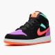 Jordan 1 Mid Multi-Color 554725-083 Sort/Multi-Color Sko