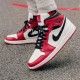 Jordan 1 Mid Chicago (2020) 554724-173 Hvid/Gym Rød-Sort Sko