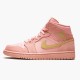 Jordan 1 Mid Coral Gold 852542-600 Coral Stardust/Club Guld-Coral Stardust Sko