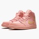 Jordan 1 Mid Coral Gold 852542-600 Coral Stardust/Club Guld-Coral Stardust Sko