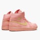 Jordan 1 Mid Coral Gold 852542-600 Coral Stardust/Club Guld-Coral Stardust Sko