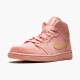 Jordan 1 Mid Coral Gold 852542-600 Coral Stardust/Club Guld-Coral Stardust Sko