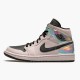 Jordan 1 Mid Dirty Powder Iridescent BQ6472-602 Barely Rose/Sort-Sort-Multi-Color Sko