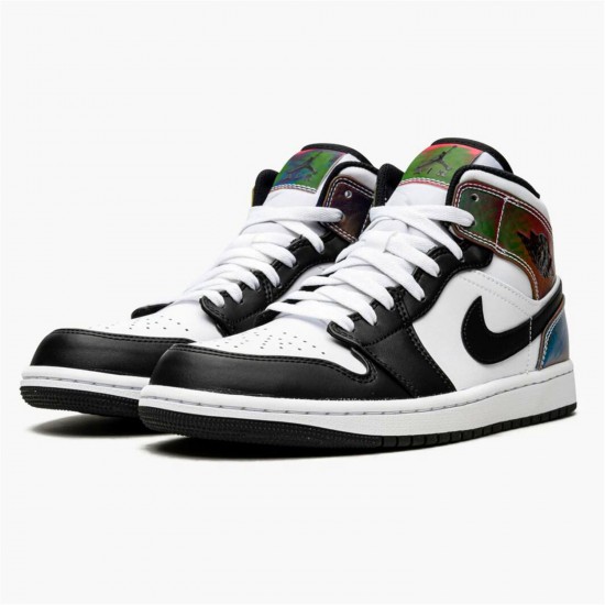 Jordan 1 Mid Heat Reactive DM7802-100 Hvid/Sort/Heat Reactive Sko