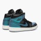 Jordan 1 Mid Iridescent Black BQ6472-009 Sort/Pale Ivory-Multi-Color Sko