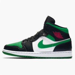 Jordan 1 Mid Green Toe 554724-067 Sort/Gym Rød-Hvid-Pine Grøn Sko