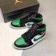 Jordan 1 Mid Green Toe 554724-067 Sort/Gym Rød-Hvid-Pine Grøn Sko