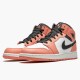 Jordan 1 Mid Pink Quartz 555112-603 Lyserød Quartz/Dark Smoke Grå-Whit Sko