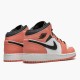 Jordan 1 Mid Pink Quartz 555112-603 Lyserød Quartz/Dark Smoke Grå-Whit Sko