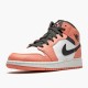 Jordan 1 Mid Pink Quartz 555112-603 Lyserød Quartz/Dark Smoke Grå-Whit Sko