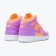 Jordan 1 Mid SE GS Atomic Pulse AV5174-800 Orange Pulse/Atomic Violet/Laser Crimson/Voltage Lilla/Hvid Sko