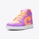 Jordan 1 Mid SE GS Atomic Pulse AV5174-800 Orange Pulse/Atomic Violet/Laser Crimson/Voltage Lilla/Hvid Sko