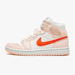 Jordan 1 Mid SE Corduroy Sail DA8009-108 Sail/Orange Quartz-Hvid-Orange Sko