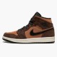 Jordan 1 Mid SE Dark Chocolate DC7294-200 Dark Chocolate/Archaeo Brun/Sort/Crimson Bliss Sko