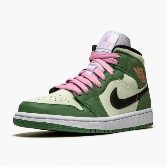 Jordan 1 Mid Dutch Green CZ0774-300 Dutch Grøn/Sort-Barely Grøn Sko