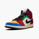 Jordan 1 Mid SE Fearless Blue the Great CU2805-100 Muslin/Varsity Rød-Royal-Taxi-Sort Sko