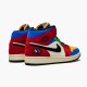 Jordan 1 Mid SE Fearless Blue the Great CU2805-100 Muslin/Varsity Rød-Royal-Taxi-Sort Sko