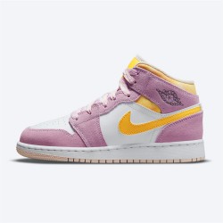 Jordan 1 Mid SE Arctic Pink DC9517-600 Light Arctic Lyserød/University Guld-Hvid Sko