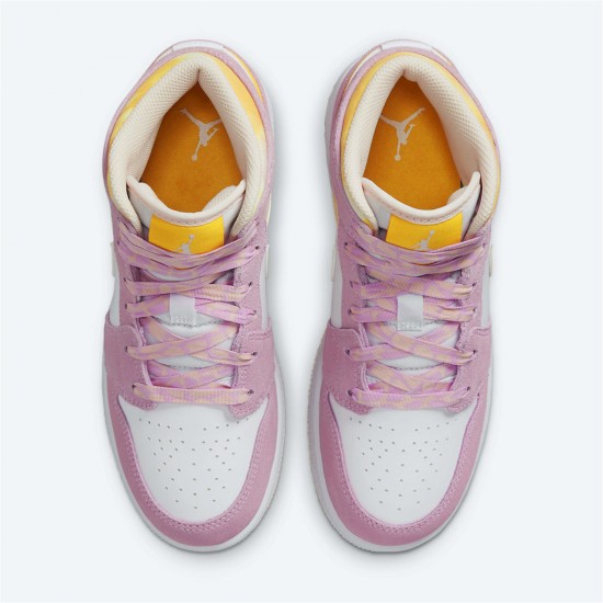 Jordan 1 Mid SE Arctic Pink DC9517-600 Light Arctic Lyserød/University Guld-Hvid Sko