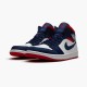 Jordan 1 Mid SE USA 852542-104 Hvid/Varsity Rød-Midnight Navy Sko