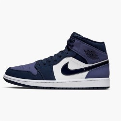 Jordan 1 Mid Obsidian Sanded Purple 554724-445 Obsidian/Sanded Lilla-Hvid Sko