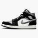 Jordan 1 Mid Satin Grey Toe 852542-011 Sort/Smoke Grå-Sail Sko