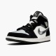 Jordan 1 Mid Satin Grey Toe 852542-011 Sort/Smoke Grå-Sail Sko