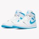 Jordan 1 Mid UNC BQ6472-114 Hvid/Dark Powder Blå-Hvid Sko