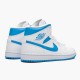 Jordan 1 Mid UNC BQ6472-114 Hvid/Dark Powder Blå-Hvid Sko