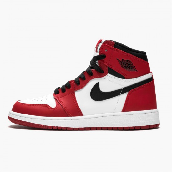 Jordan 1 Retro Chicago (2015) 575441-101 Hvid/Varsity Rød-Sort Sko